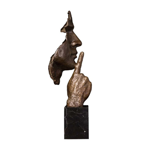 Scultura in bronzo<br> Statua del Silenzio 50 cm