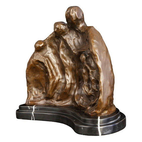 Scultura astratta in bronzo<br> Famiglia 25 cm