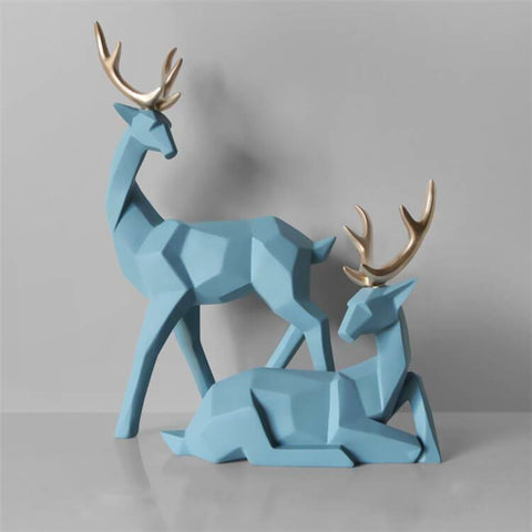 Statua del cervo<br> Cerbiatta origami (due elementi)