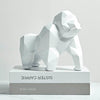 Statua Gorilla Origami in resina 22 cm