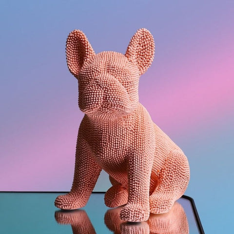 Statua del bulldog<br> Bulldog francese in resina 19 cm