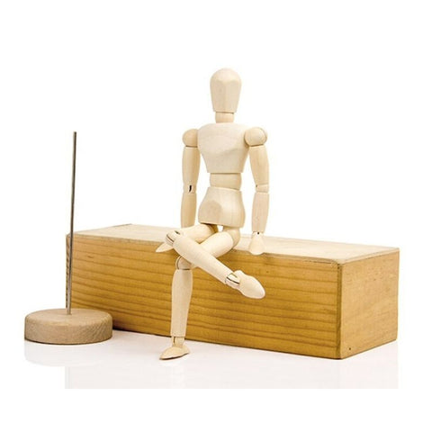 Statua dell'uomo<br> Manichino in legno articolato