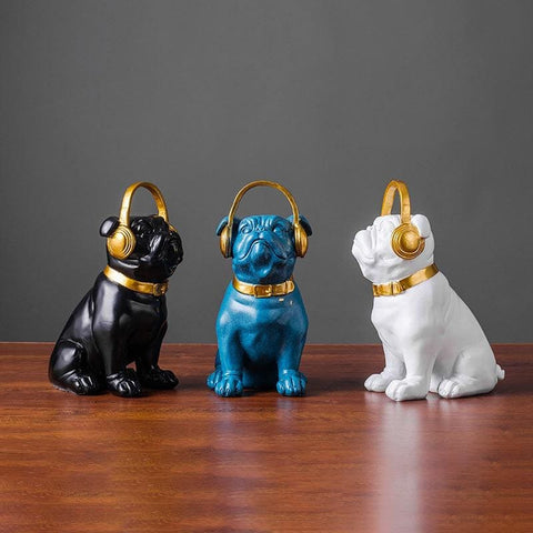 Statua del bulldog<br> Cuffia inglese 21 cm
