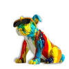 Statua del bulldog<br> Cane multicolore 32 cm
