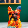 Statua del bulldog<br> Seduto multicolore 21 cm