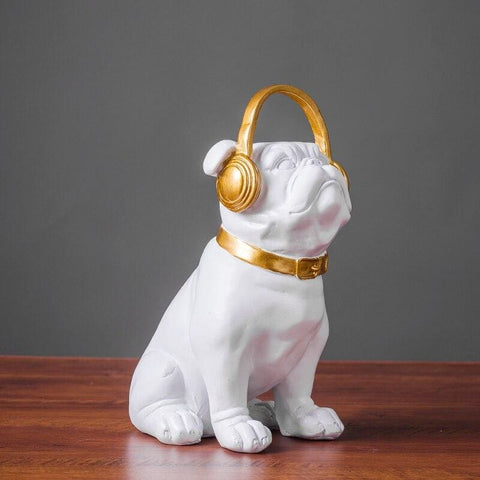 Statua del bulldog<br> Cuffia inglese 21 cm