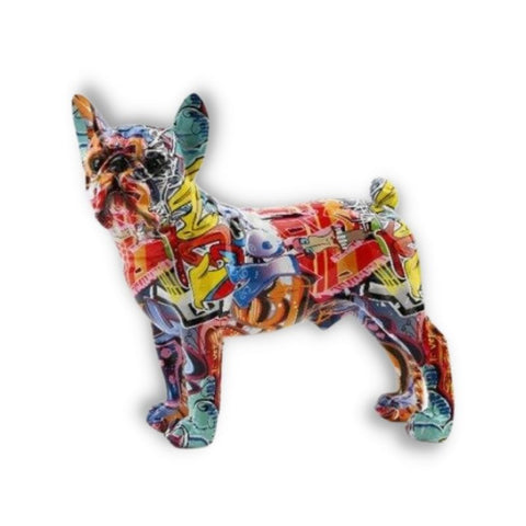 Statua del bulldog<br> Multicolor 28 cm