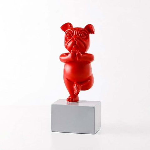 Statua del bulldog<br> Yoga 23 cm