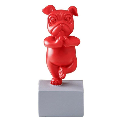 Statue Bouledogue rouge