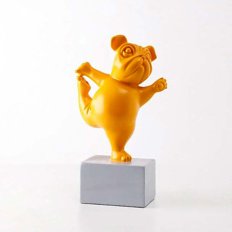 Statua del bulldog<br> Yoga 23 cm