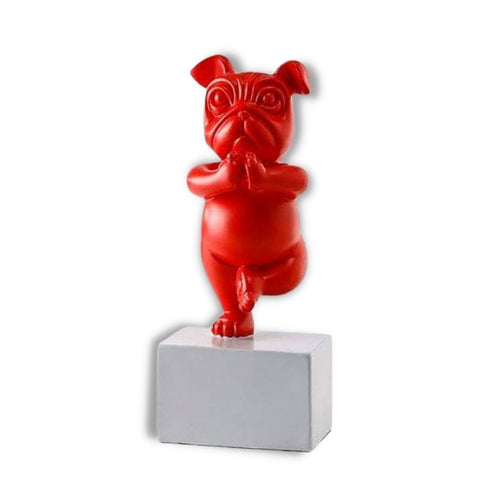 Statua del bulldog<br> Yoga 23 cm