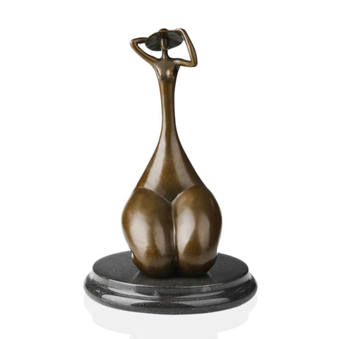 statue bronze femme assise