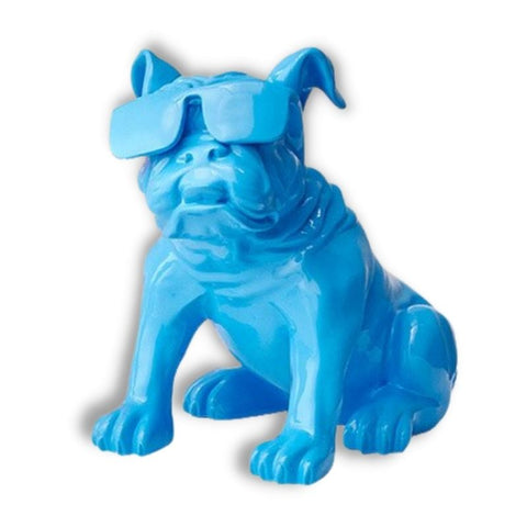 Statua del cane<br> Occhiali Bulldog 34 cm
