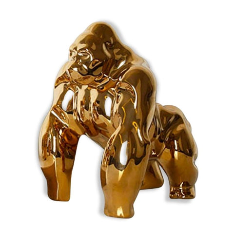 Statua del gorilla<br> Disegno dorato