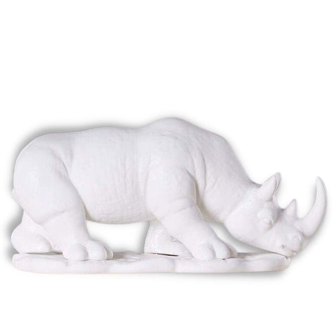 Statua del rinoceronte<br> Bianco